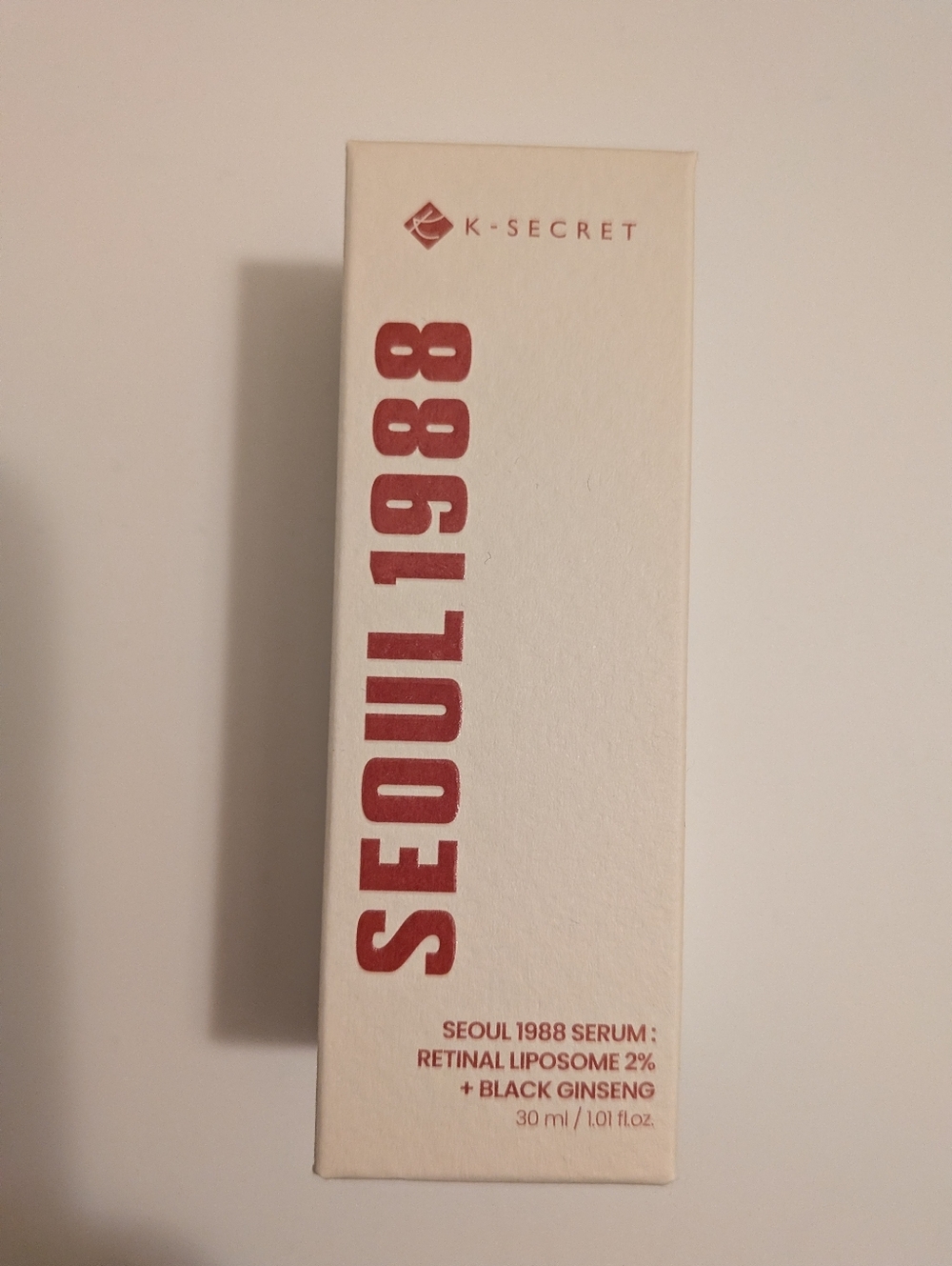KSECRET SEOUL 1988 Serum Retinal Liposome 2% + Black Ginseng 30 ml BNIB
